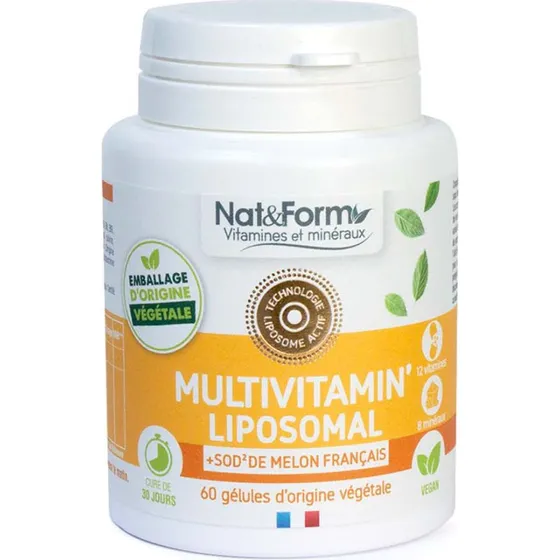 Nat & Form Multivitamin' Liposomal 60 Glules Vgtales