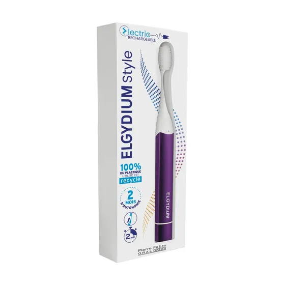 Elgydium Style Electric Brosse  Dents Rechargeable Raisin Ptillant