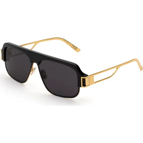 Marni Lunettes de Soleil Burullus Carrées en Acétate Noir et Gris