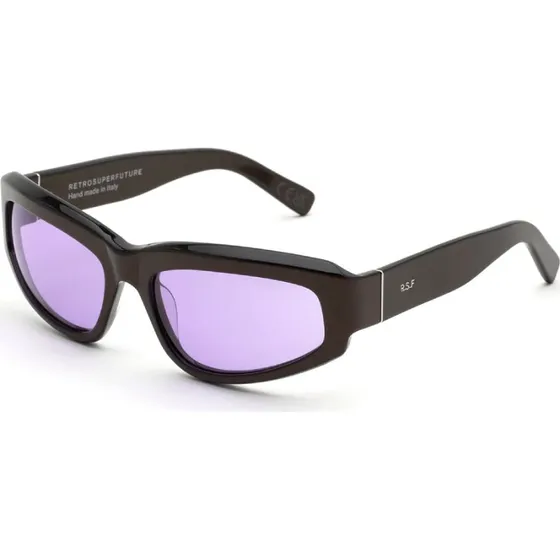 Retrosuperfuture D5O Motore Metallic Coco - Lunettes de Soleil Acétate Noir et Violet