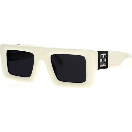 Off-White Lunettes de Soleil Leonardo OERI049 Carrées Blanc et Gris