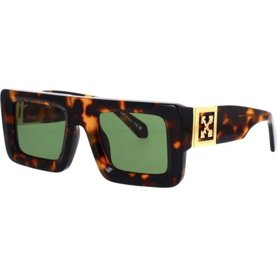 Off-White Lunettes de Soleil Leonardo OERI049 Havana Vert Carré