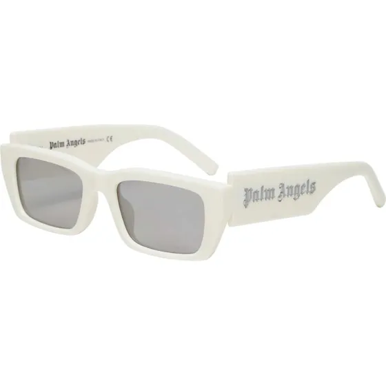 Palm Angels PERI006 Lunettes de Soleil Carrées Blanc et Argent