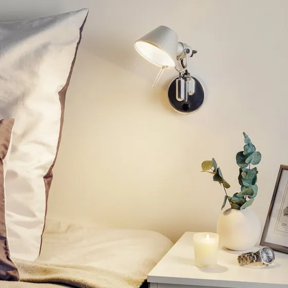 Artemide Tolomeo Micro Faretto Applique Murale LED Gris