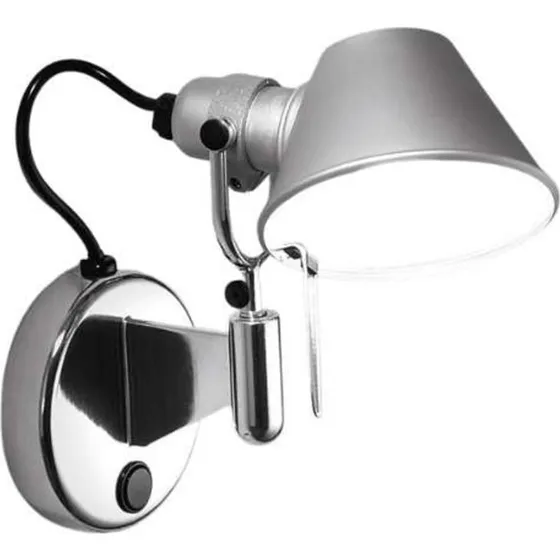 Artemide Tolomeo Micro Faretto - Applique murale en aluminium avec interrupteur
