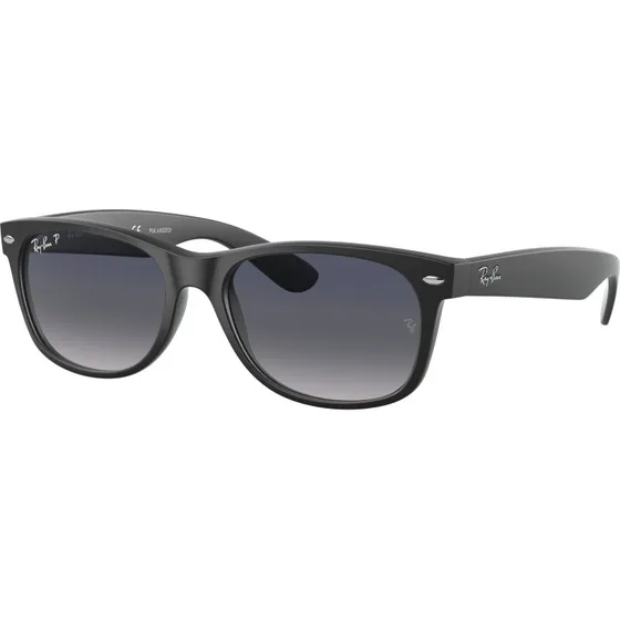 Ray-Ban RB2132F New Wayfarer Low Bridge Fit - Noir/Bleu Polarisé