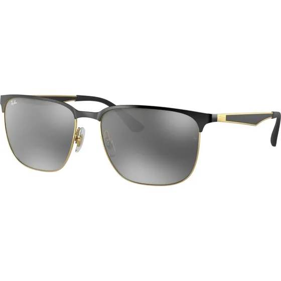 Ray-Ban RB3569 187/88 Lunettes de Soleil Carrées en Métal Noir