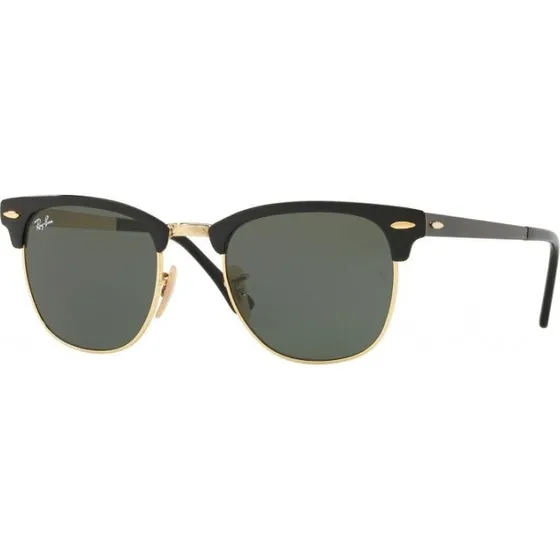Ray-Ban RB3716 Clubmaster Metal Lunettes de Soleil Carrées Noires G15
