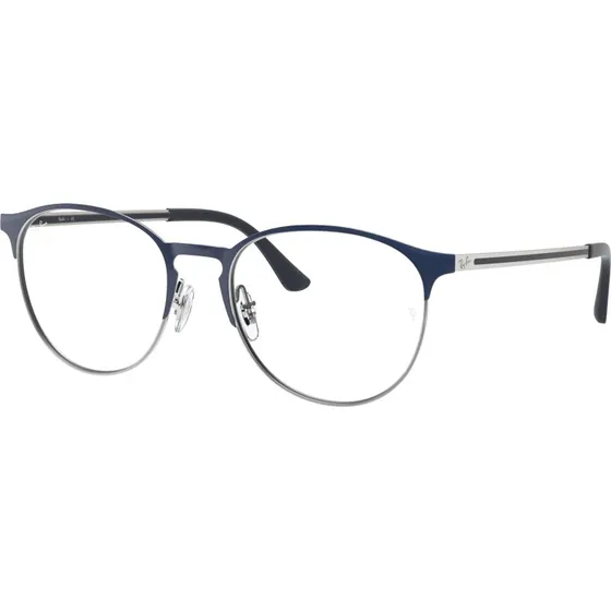 Ray-Ban RX6375 2981 Lunettes Optiques Pantos Métal Bleu Transparent