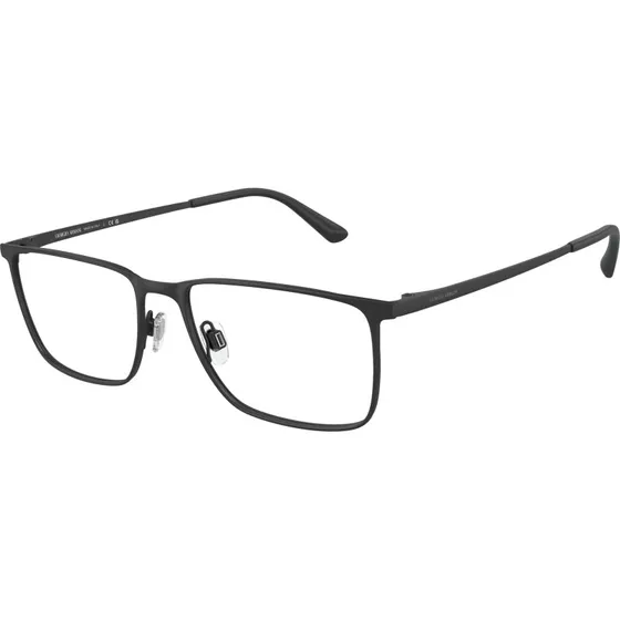 Giorgio Armani Homme AR5080 3001 - Montures Optiques Carrées en Métal Noir