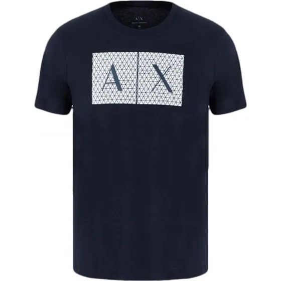 Armani Exchange T-shirt Logo Bleu Marine Taille S