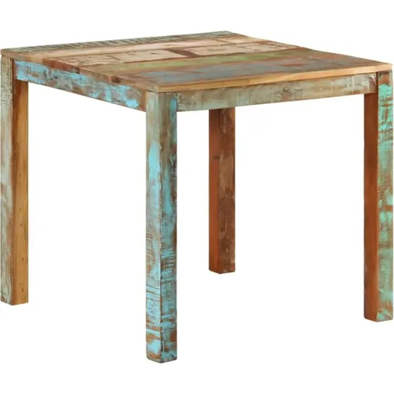 Table à manger carrée 82x80x76 cm Bois de récupération massif