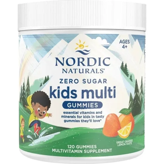 Nordic Naturals Kids Multi Zero Sugar Gommes Orange-Citron 120
