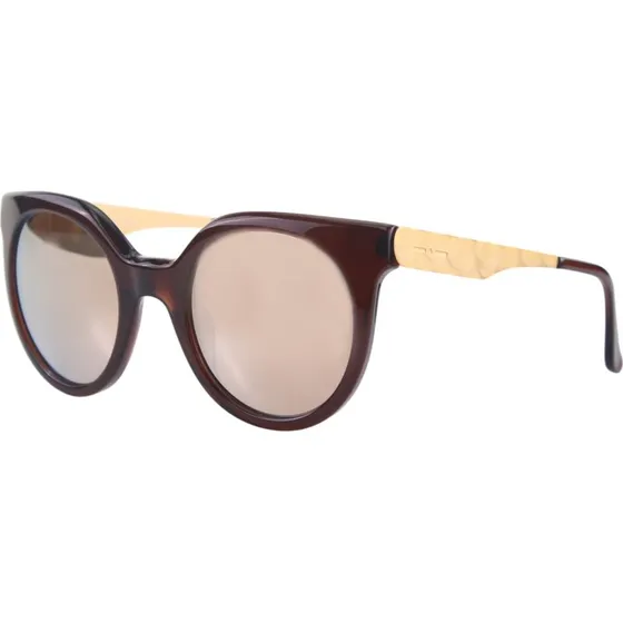 Italia Independent I-Light Metal 0801 044.ACE Lunettes de Soleil Rondes Marron