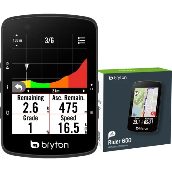 Bryton Rider 650 E Compteur GPS Vlo 2.8" Tactile