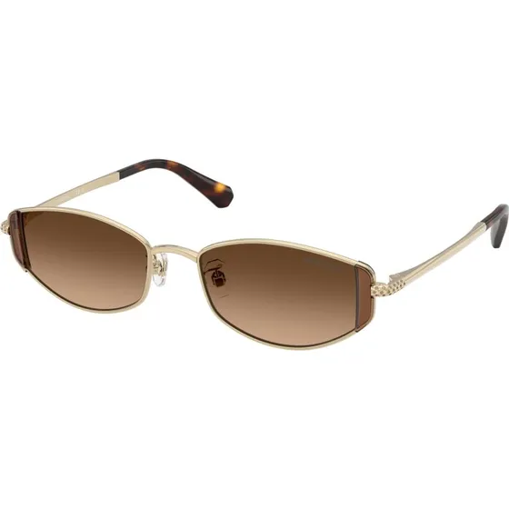 Swarovski SK7035D Lunettes de Soleil Rondes en Métal Doré