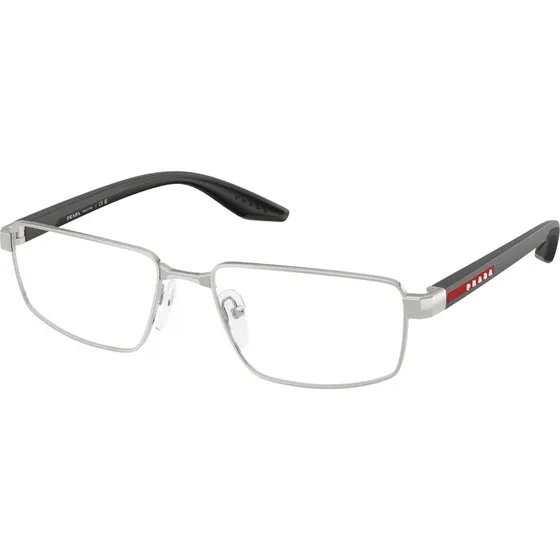 Prada Linea Rossa PS 52RV 1BC1O1 - Montures Optiques Carrées Argent