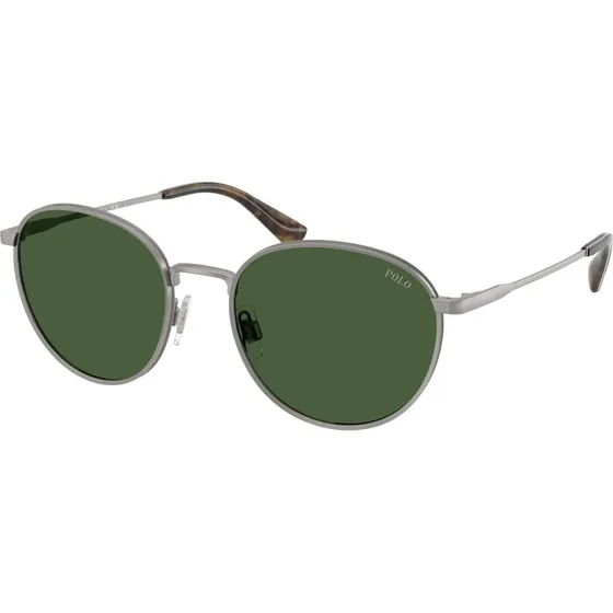 Polo Ralph Lauren PH3163 Lunettes de Soleil Pantos Métal Gris Vert