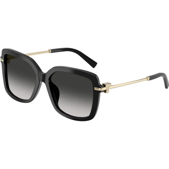 Tiffany TF4252B Lunettes de Soleil Carrées en Acétate Noir et Gris