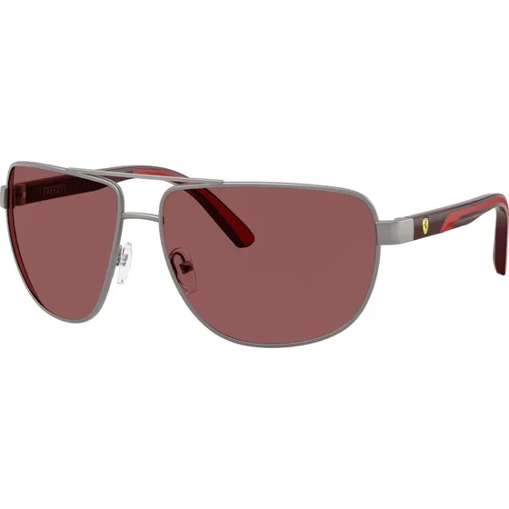 Ferrari Scuderia FZ5007 Lunettes de Soleil Homme - Métal Gris/Rouge