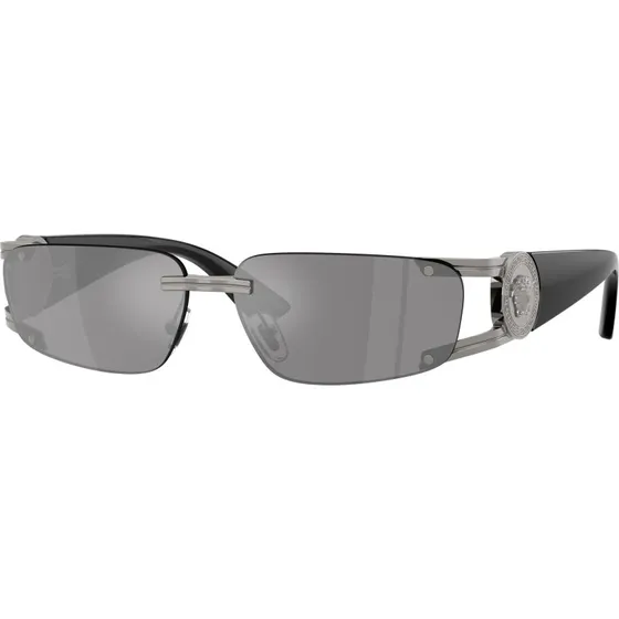 Versace Homme VE2291 Lunettes de soleil Carrées Métal Gris Argent