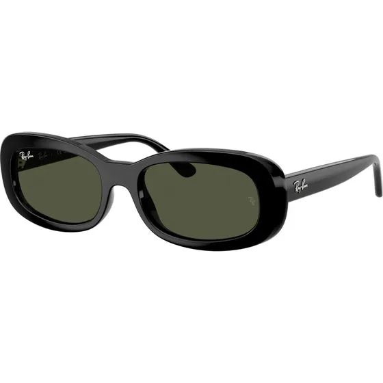 Ray-Ban RB2221 901/31 Lunettes de soleil rondes en acétate noir et vert