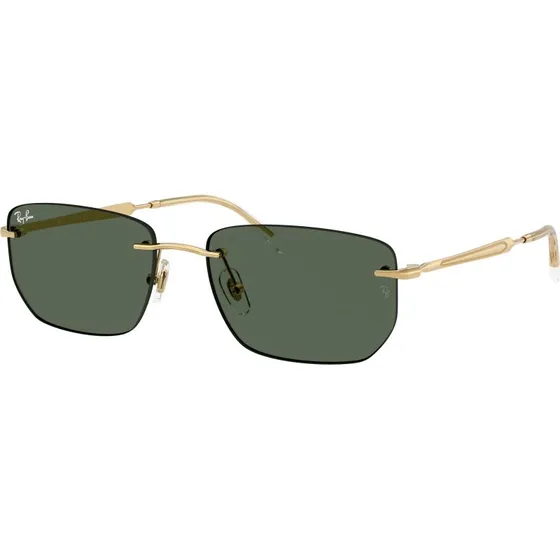 Ray-Ban RB3768 Lunettes de Soleil Géométriques Or et Vert