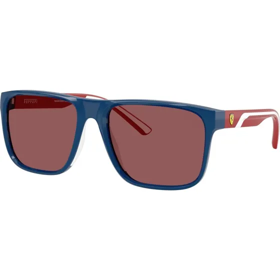 Ferrari Scuderia FZ6002U Lunettes de Soleil Carrées Bleu Bordeaux