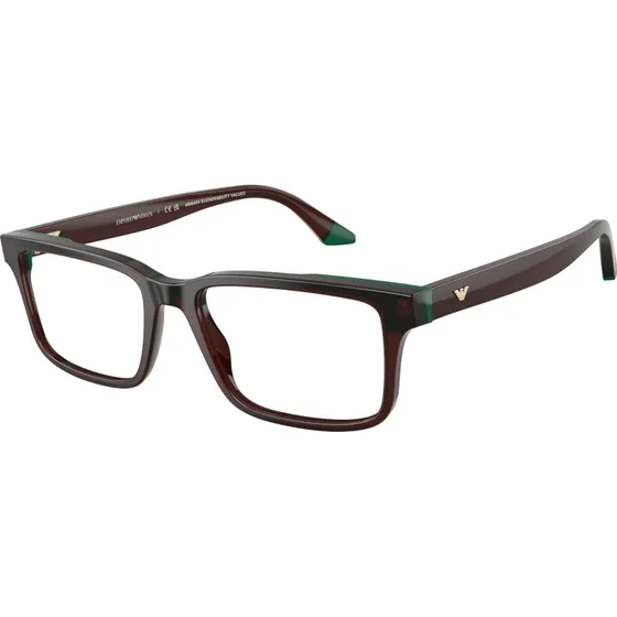 Emporio Armani EA3269 6315 - Lunettes de vue carrées en acétate marron