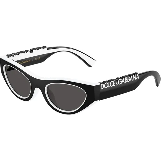 Dolce & Gabbana Enfant DX6012 Lunettes de Soleil Cat Eye Noir Gris