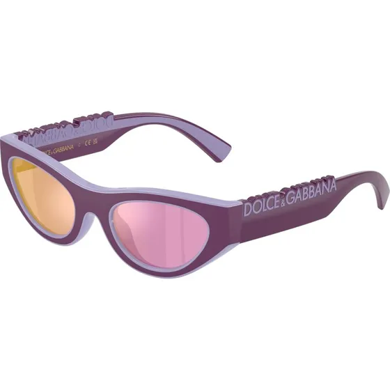 Dolce & Gabbana Enfant Lunettes de Soleil Cat Eye Bleu Rose Miroir DX6012