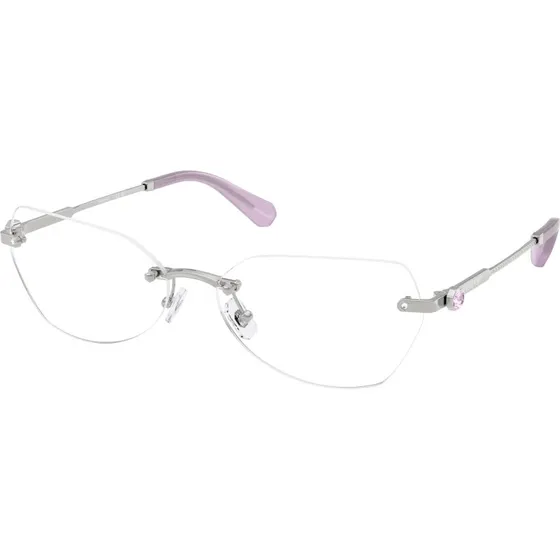 Swarovski SK1031 4001 Lunettes de Vue Géométriques Argentées Femme