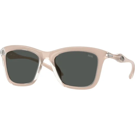 DIESEL DL3008U Lunettes de Soleil Carrées Marron et Gris