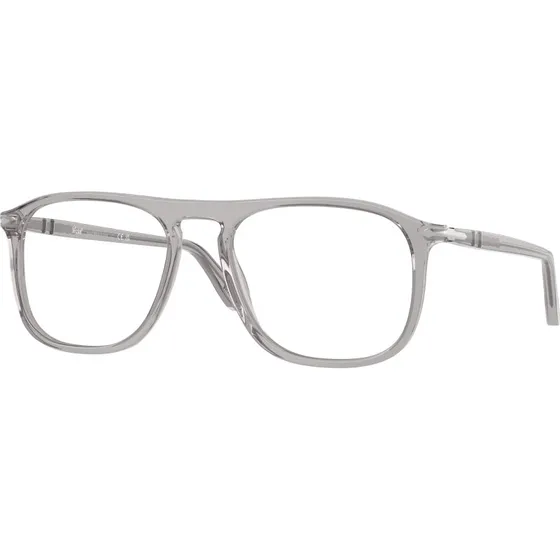 Persol PO3392V 309 Lunettes de Vue Carrées en Acétate Gris Transparent