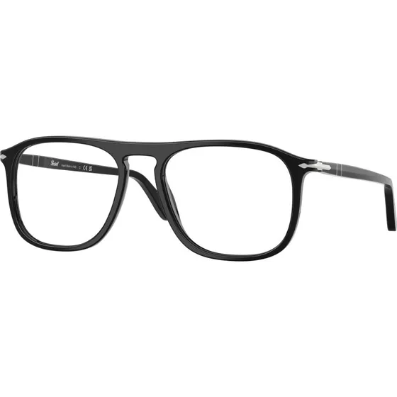 Persol PO3392V 95 - Montures Optiques Carrées en Acétate Noir