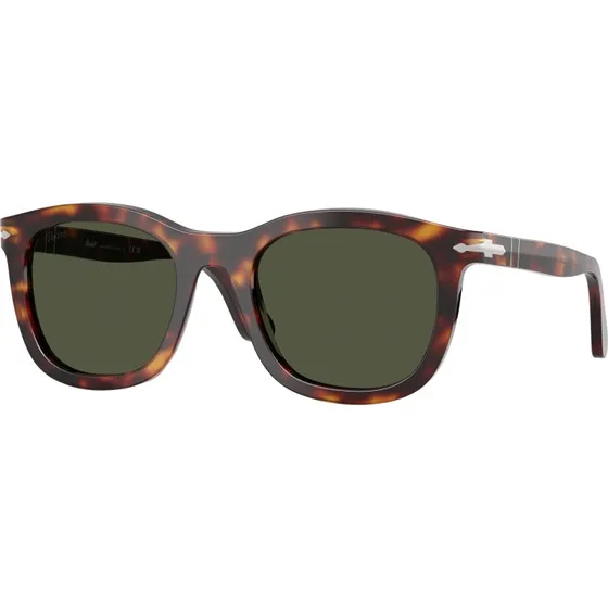 Persol PO3395S Lunettes de Soleil Pantos Écaille et Verres Verts