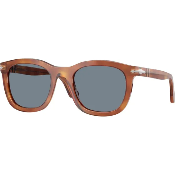 Persol PO3395S Lunettes de Soleil Pantos Marron et Verres Bleus