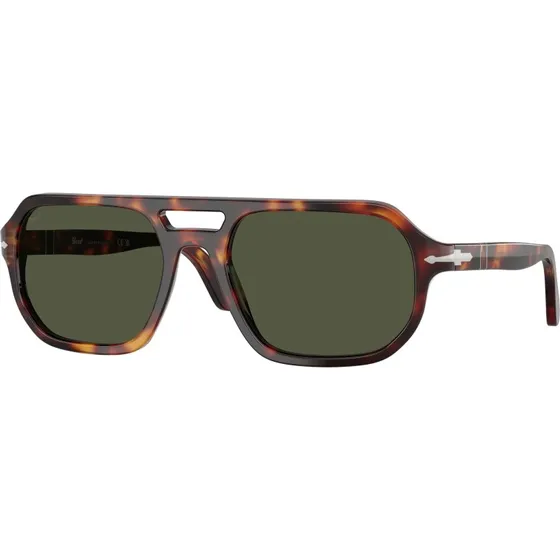 Persol PO3393S GUIDO Lunettes de Soleil Acétate Écaille et Verres Verts