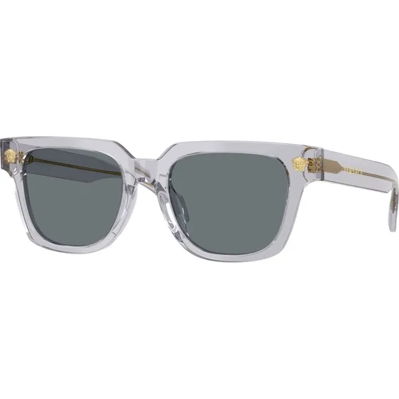 Versace Homme VE4510U : Lunettes de soleil carrées en acétate gris et bleu
