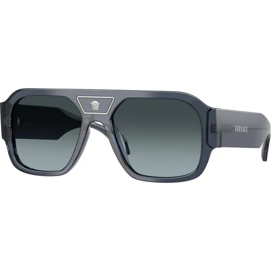 Versace Homme VE4508U 5538V1 Lunettes de Soleil Carrées Bleues