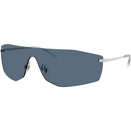 Ray-Ban RB3781 Lunettes de Soleil Géométriques Argentées et Bleues