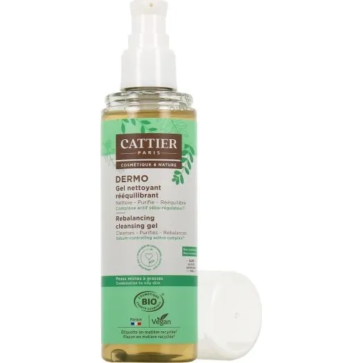 Cattier Gel Nettoyant Rééquilibrant Bio 200ml