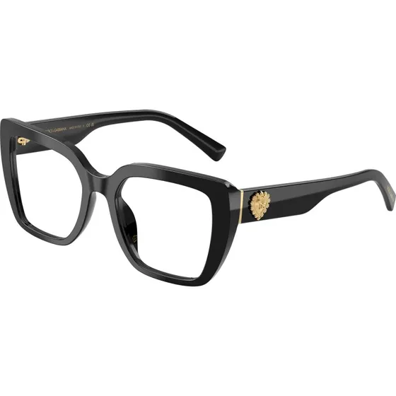 Dolce & Gabbana DG3441 501 - Montures Optiques Carrées en Acétate Noir