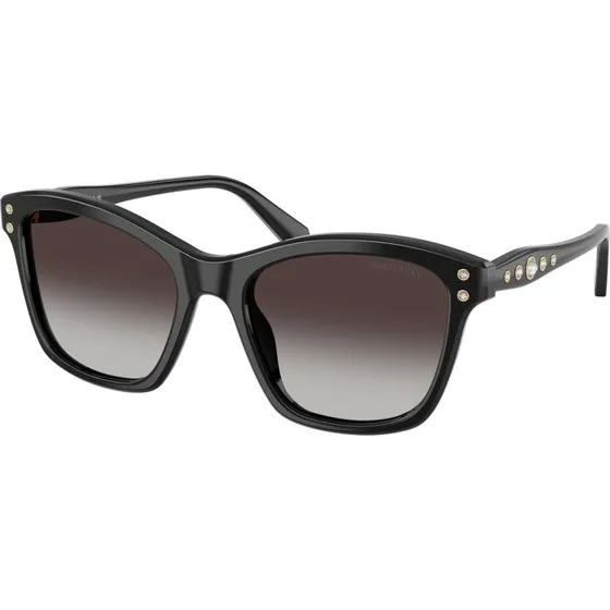 Swarovski SK6063 10018G Lunettes de soleil Carrées en Acétate Noir