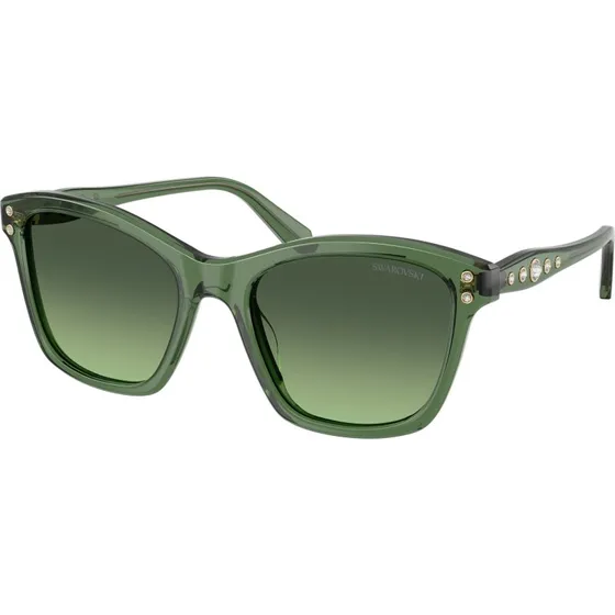 Swarovski SK6063 Lunettes de soleil Carrées en Acétate Vert
