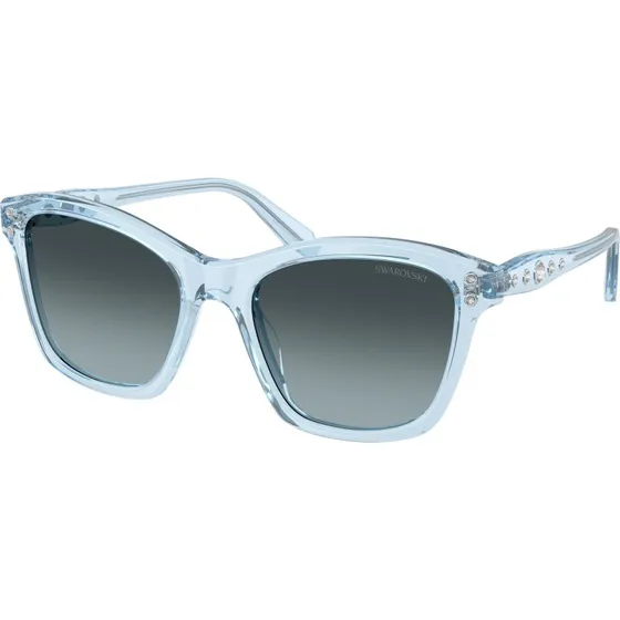 Swarovski SK6063 Lunettes de soleil carrées en acétate bleu pour femme