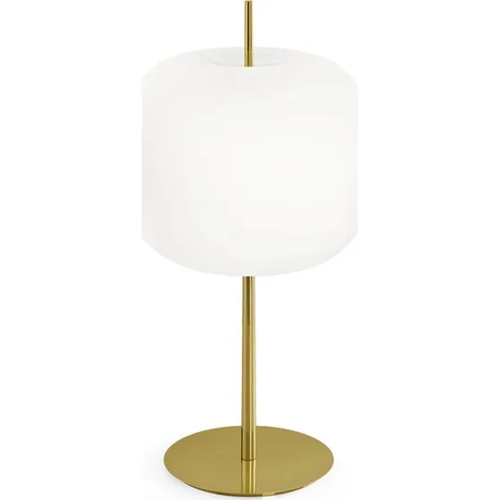 Kundalini Lampe à poser Kushi XL, Laiton et Verre Opale, 60 cm