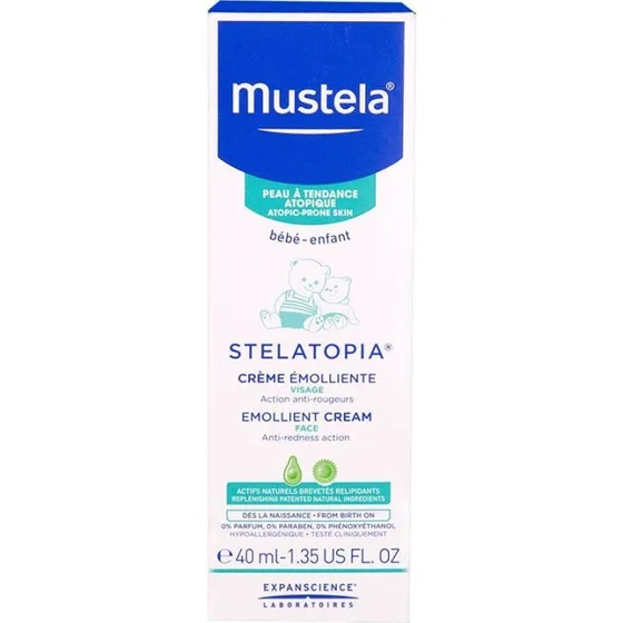 Mustela Stelatopia Crème Émolliente Visage Bébé