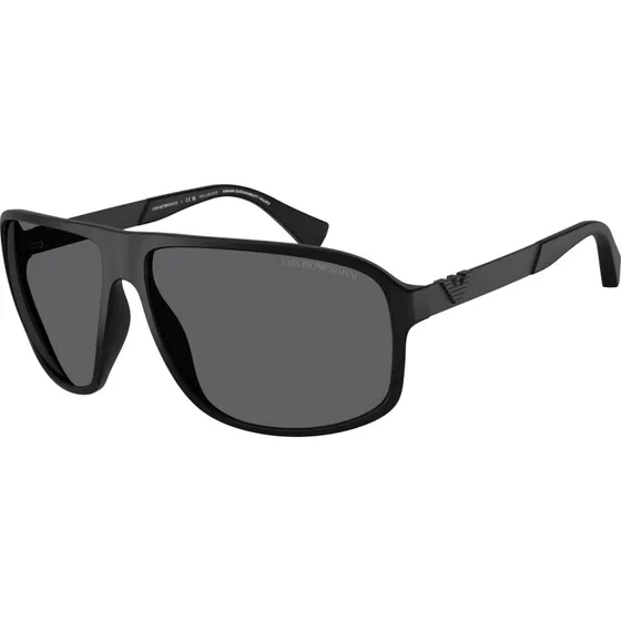 Emporio Armani EA4029 Lunettes de soleil Carrées Polarisées Noir/Gris