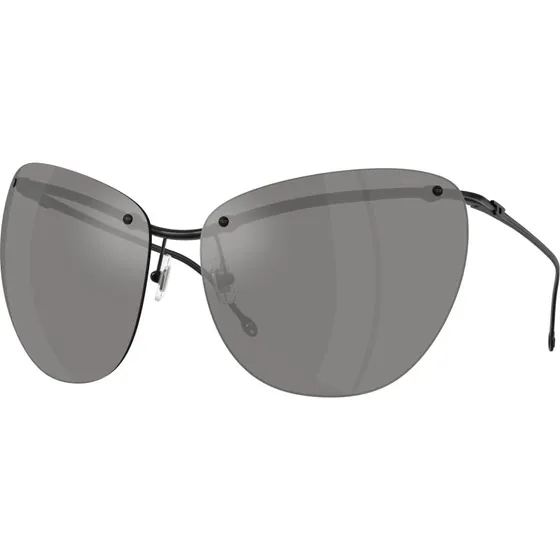 DIESEL DL1007 Lunettes de Soleil Cat Eye Métal Noir et Gris Miroir
